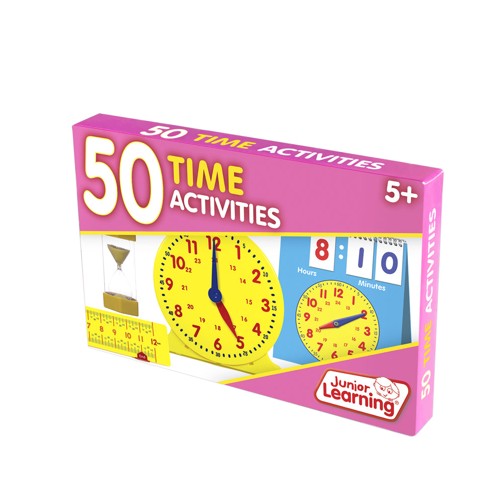 Junior Learning JL330 50 Time Activities front box angled left