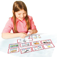 Girl playing Junior Learning JL410 blend puzzles