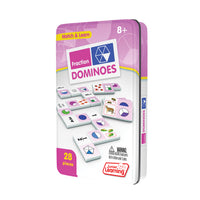 Junior Learning JL485 Fraction Dominoes tin angled left
