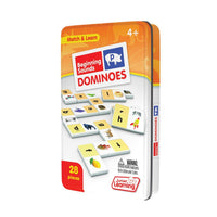 Junior Learning JL492 Beginning Sounds Dominoes tin angled left