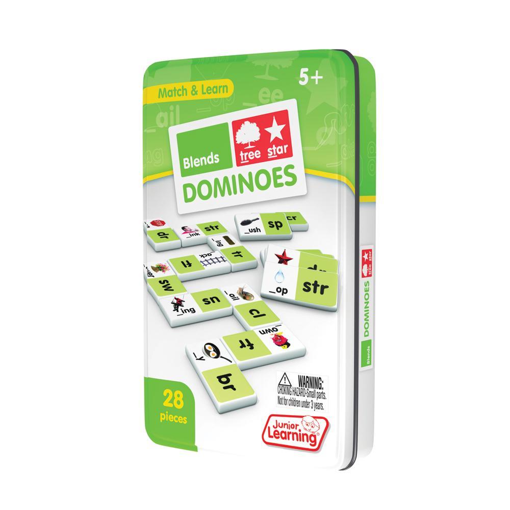 Junior Learning JL494 Blends Dominoes tin angled left