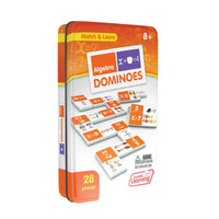 Junior Learning JL497 Algebra Dominoes tin angled right