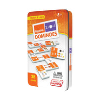 Junior Learning JL497 Algebra Dominoes tin angled left