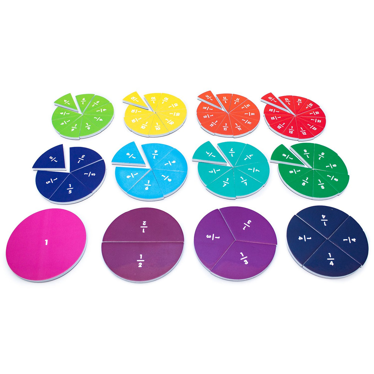 Junior Learning JL611 Fraction Segments pieces completed