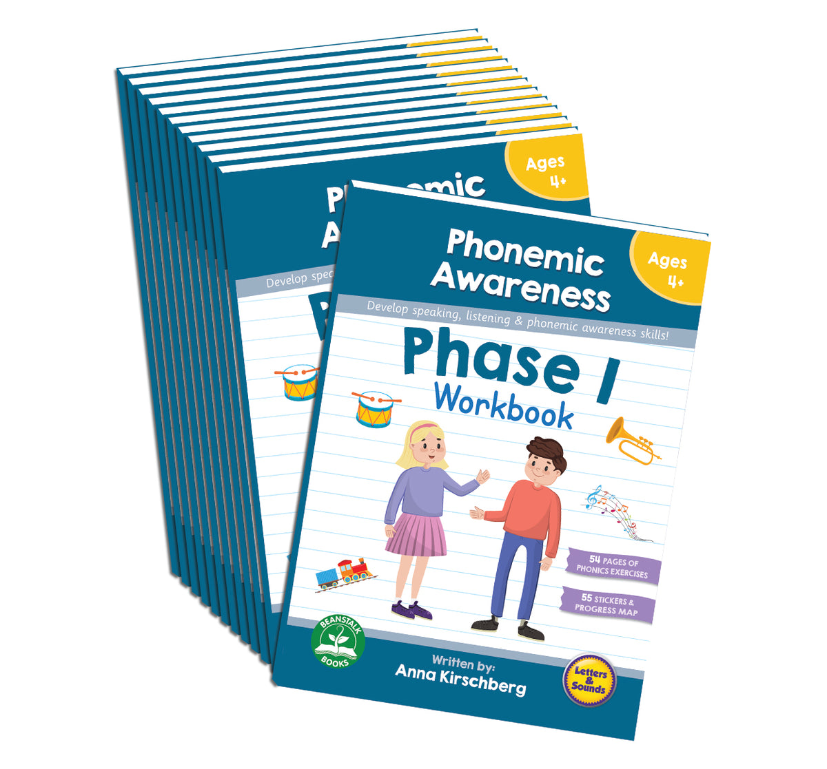 Phase 1 Phonemic Awareness Workbook - 12 Pack