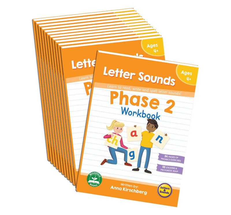 Phase 2 Letter Sounds Workbook - 12 Pack – Junior Learning AUS