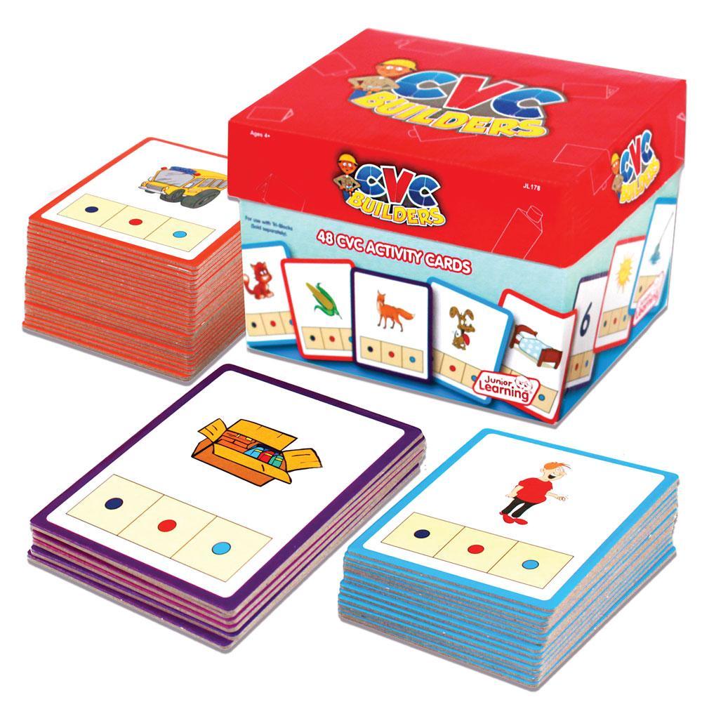 Junior Learning JL178 CVC Builders Activity Cards box and content