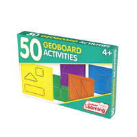 Junior Learning JL342 50 Geoboard Activities front box angled left