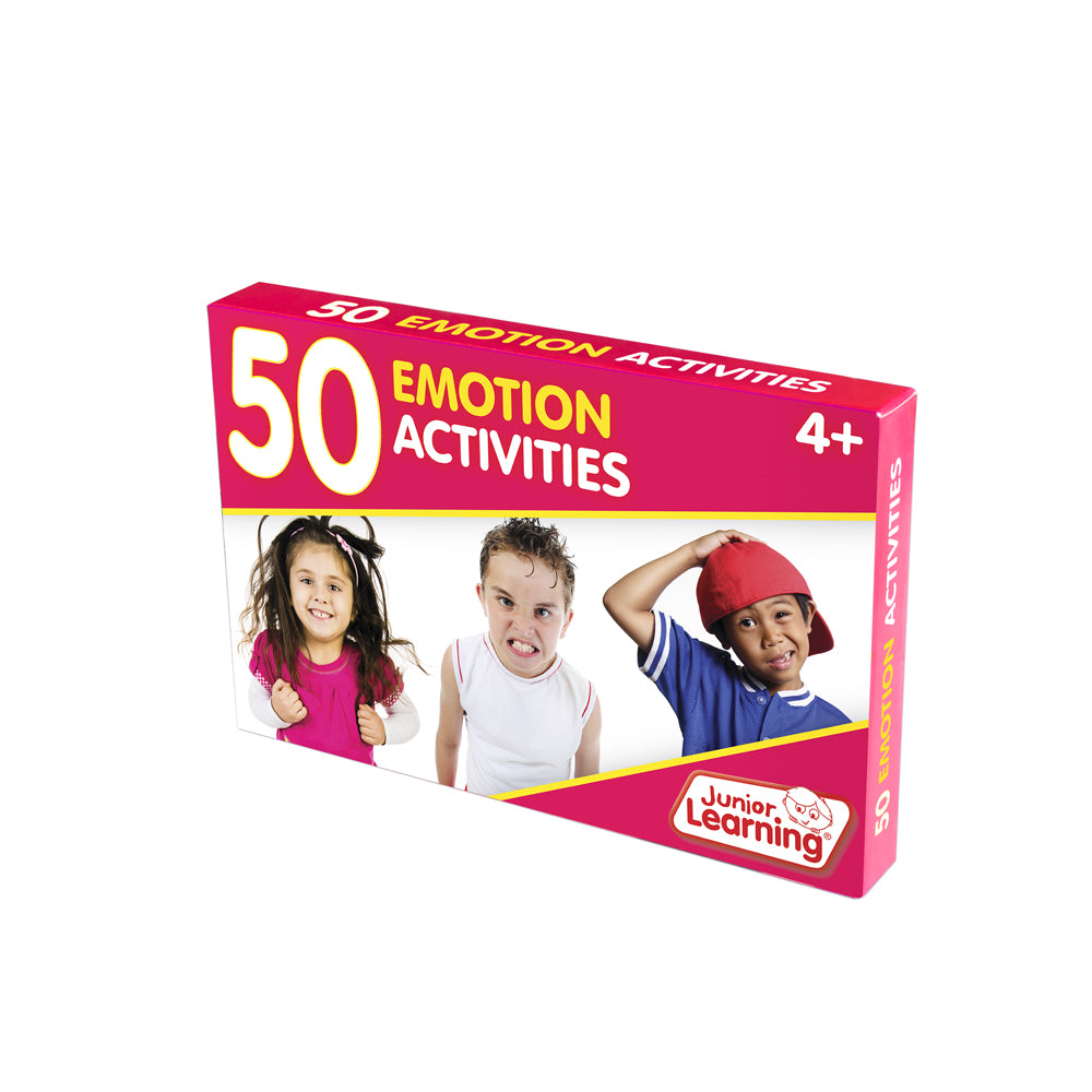 Junior Learning JL357 50 Emotion Activities front box angled left