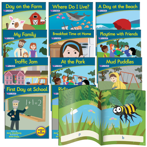 Junior Learning JL380 Letters and Sounds Phase 1 Set 1 Fiction all books