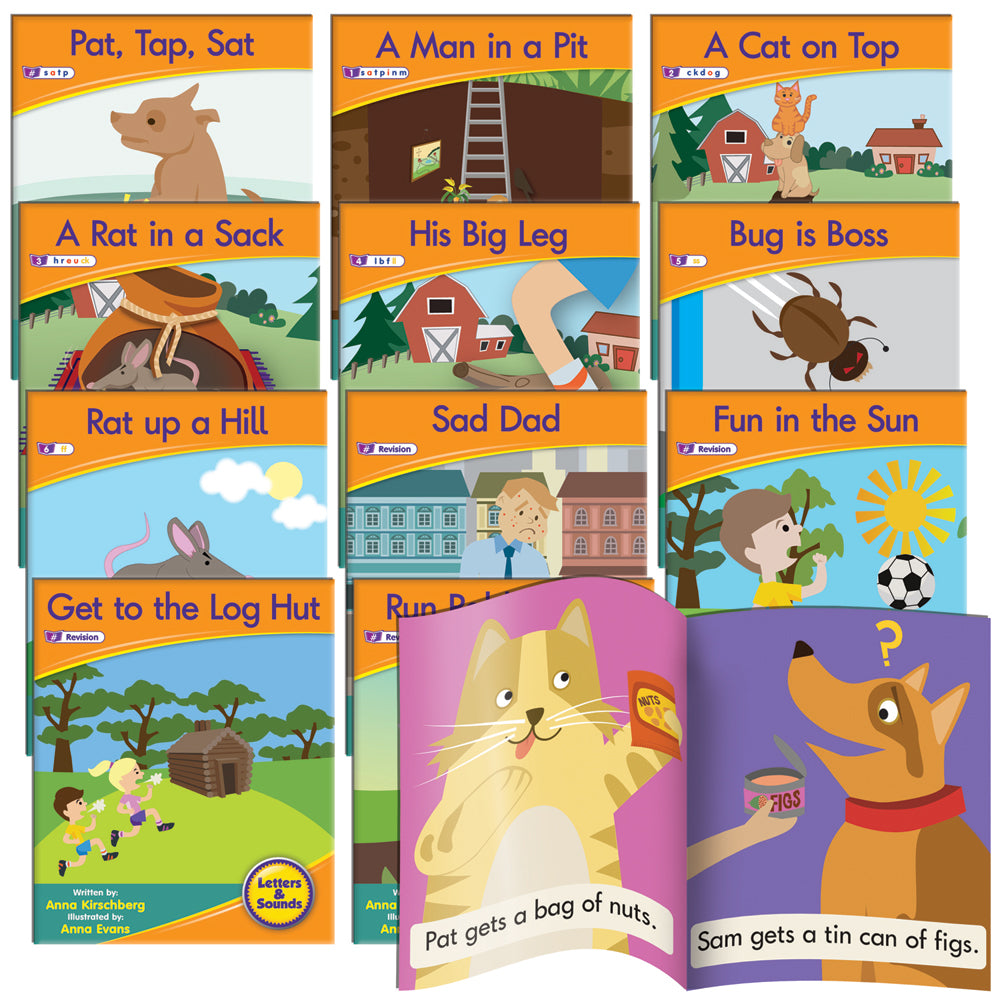 Junior Learning JL957 Letters & Sounds Phase 2 Set 1 Fiction - 6 Pack books