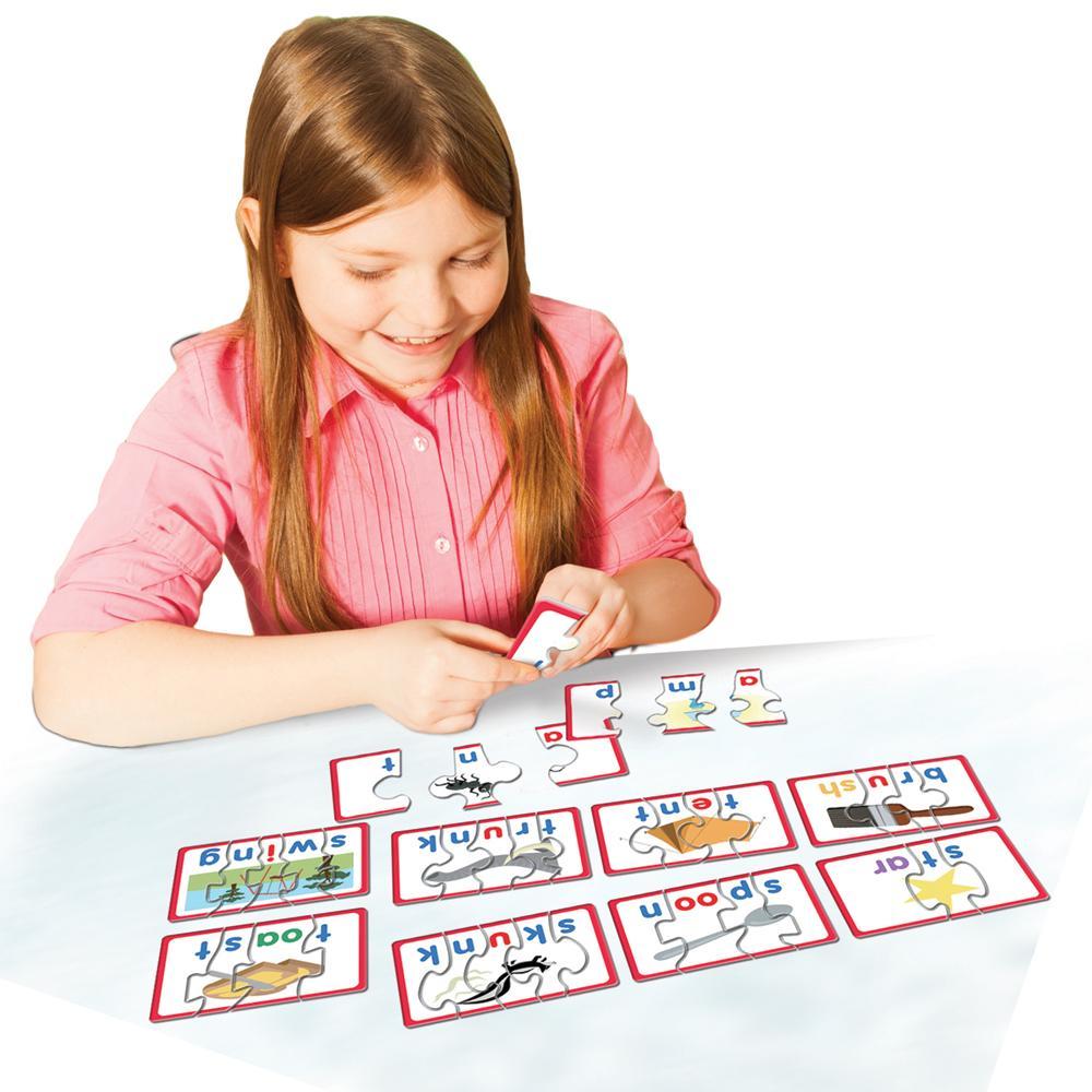 Girl playing Junior Learning JL410 blend puzzles