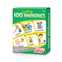 Junior Learning 100 Spelling Mnemonics left side box