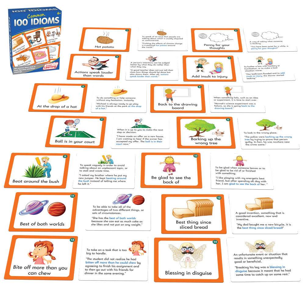 Junior Learning JL473 100 Common Idioms box and cards