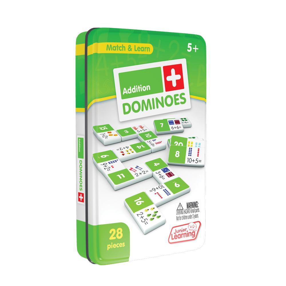 Junior Learning JL481 Addition dominoes tin angled right