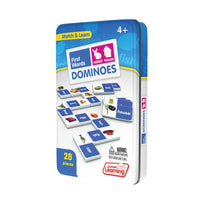 Junior Learning JL491 First Words Dominoes tin angled right