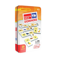 Junior Learning JL492 Beginning Sounds Dominoes tin angled right
