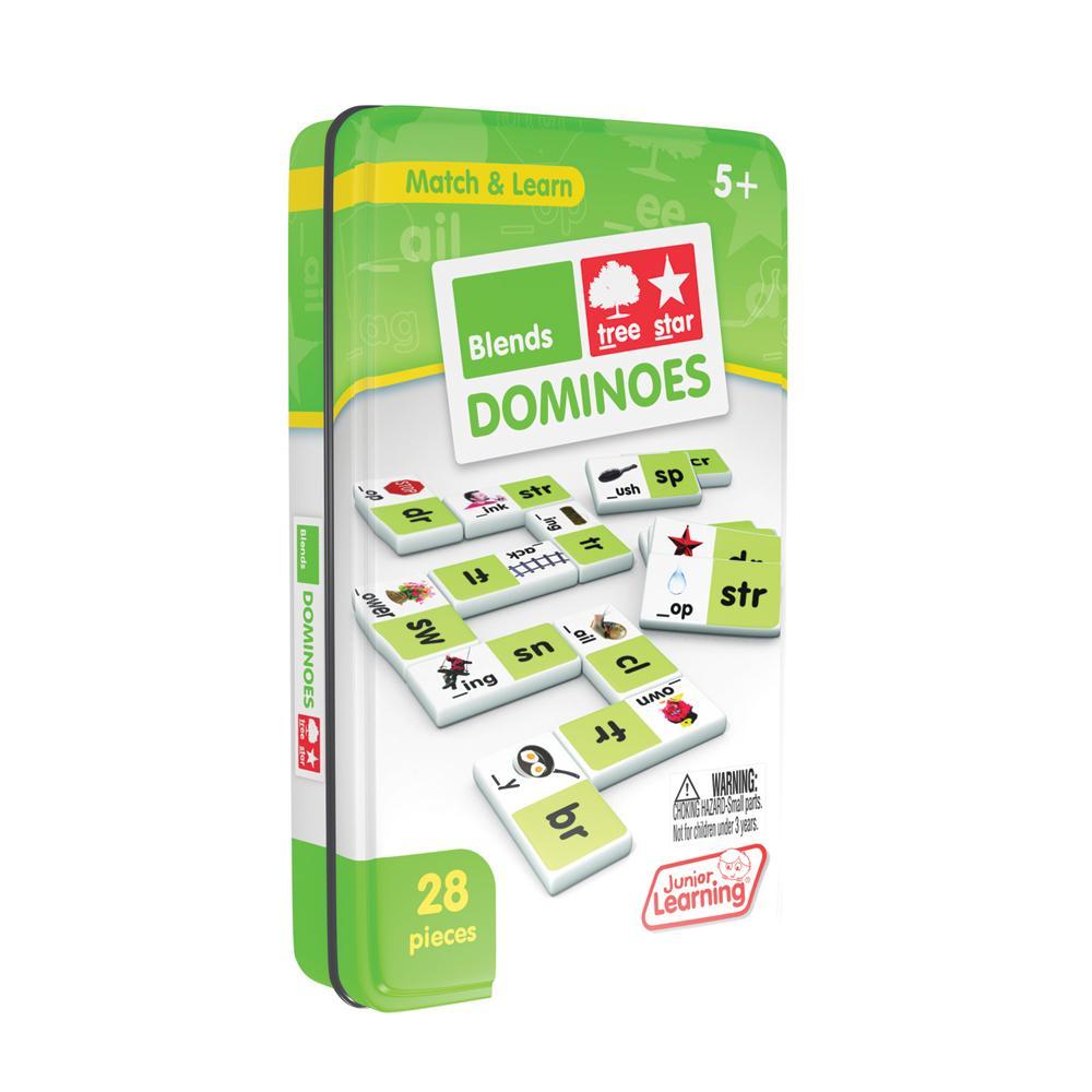 Junior Learning JL494 Blends Dominoes tin angled right