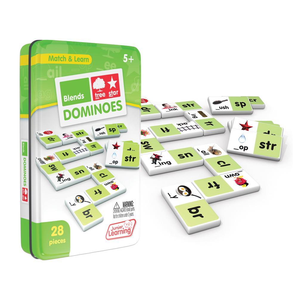 Junior Learning JL494 Blends Dominoes tin and pieces