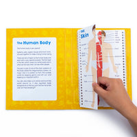 hand turning page of Junior Learning JL647 Anatomy Flips 